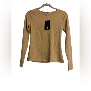 Fashion Nova Tan Long Sleeve Top